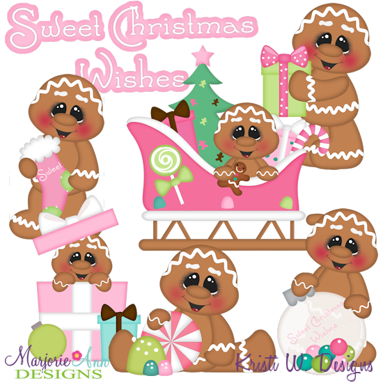 Sweet Christmas Wishes SVG Cutting Files + Clipart - Click Image to Close